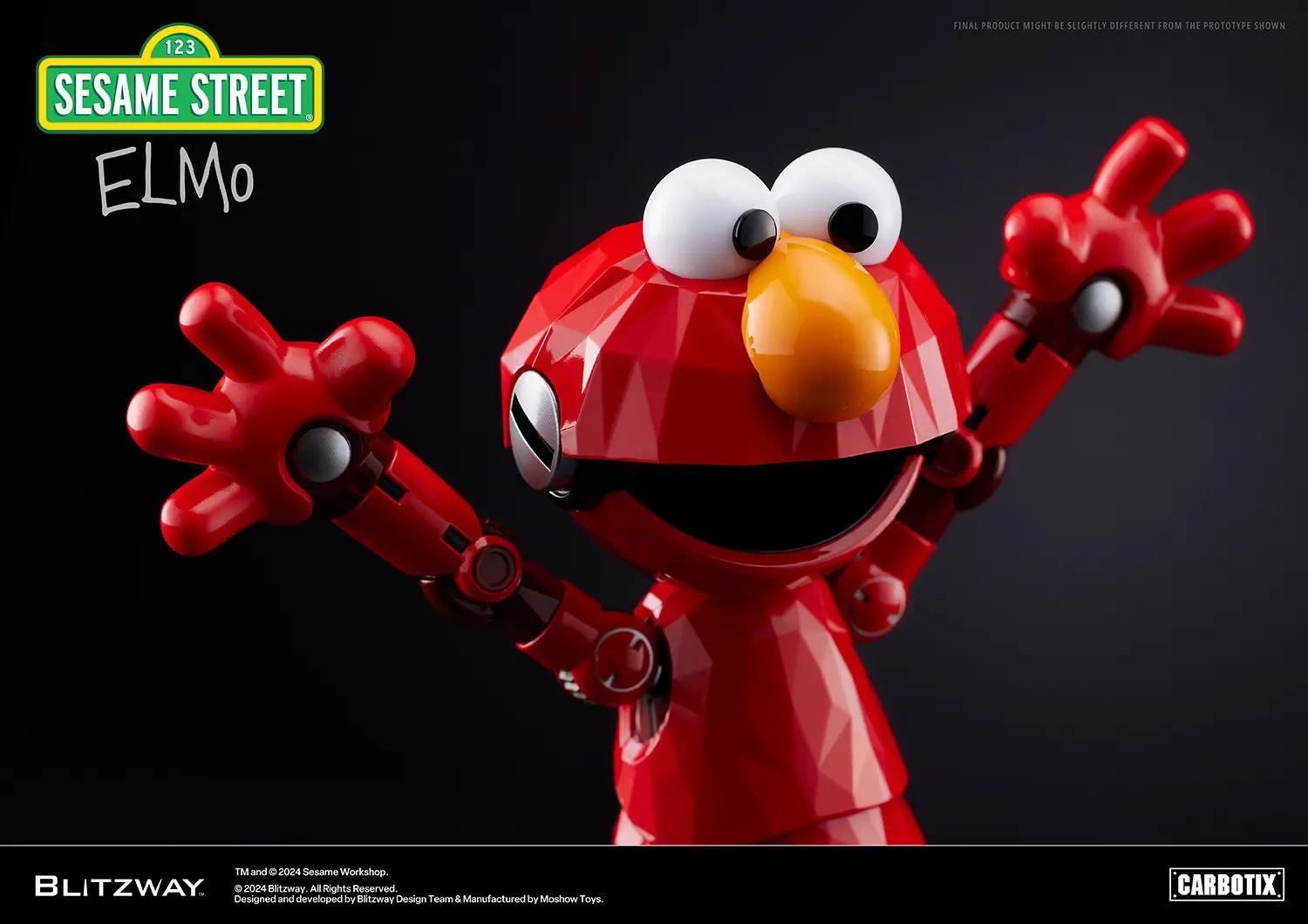หุ่นยนต์ CARBOTIX - Sesame Street DX Ver. (Set of 3 : Elmo & Cookie Monster & Big Bird) by Blitzway (มีกล่องน้ำตาล)