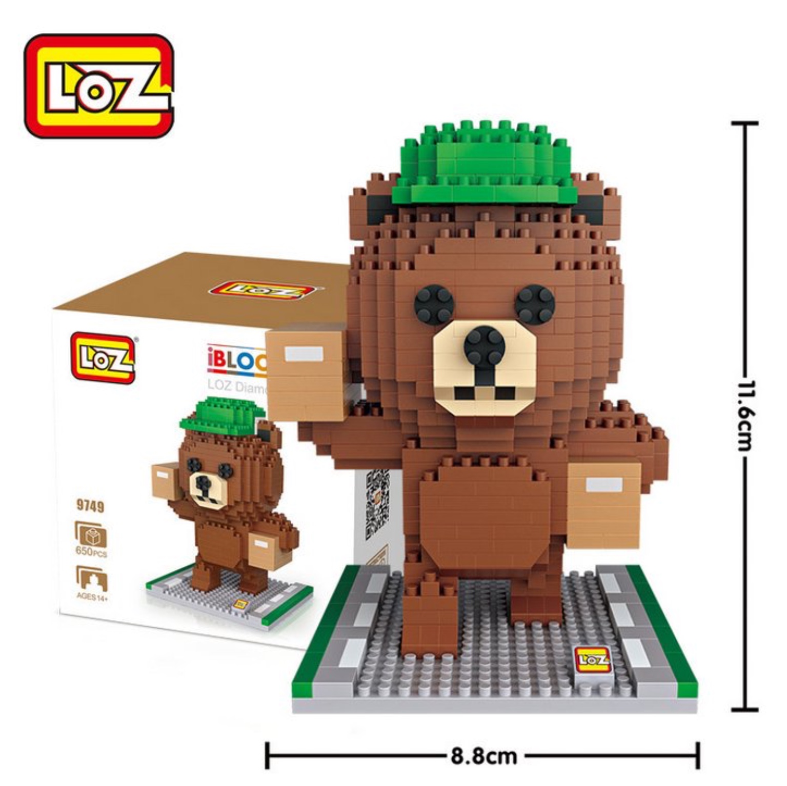 Loz 9749 Line Town Brown Lineman 650pcs
