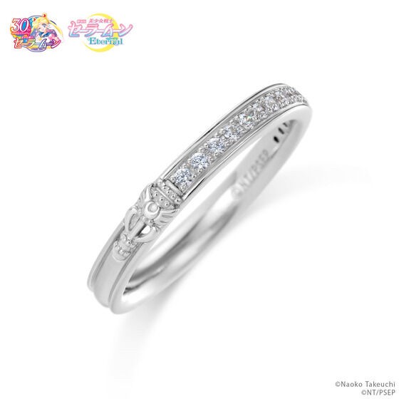 PRE-ORDER : Moon Kaleidoscope Half Eternity Ring Silver (Including Cubic Zirconia)