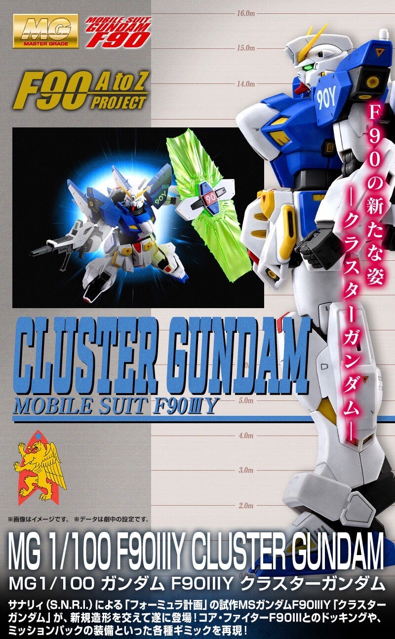 PRE-ORDER : MG 1/100 F90ⅢY CLUSTER GUNDAM Plastic Model