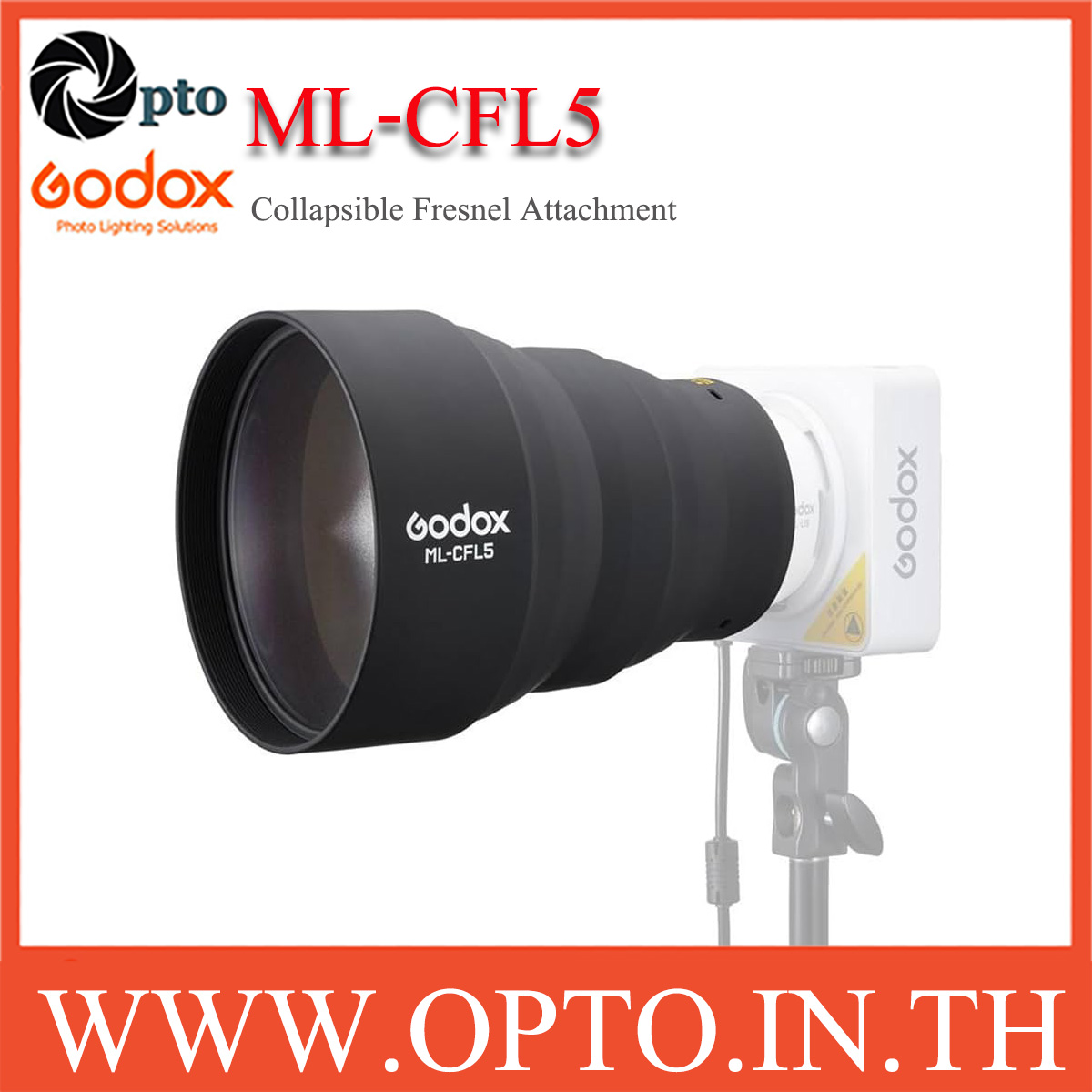 Godox ML-CFL5 Collapsible Fresnel Attachment เลนส์เฟรสเนลแบบพับได้ สำหรับ ML100Bi MLCFL5