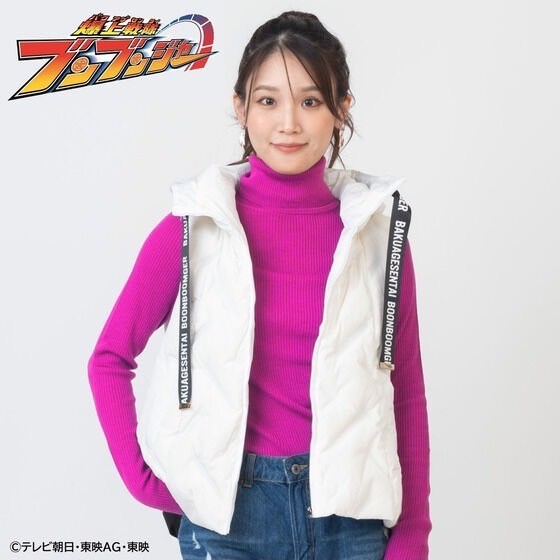 PRE-ORDER : Bakuage Sentai Boonboomger Bun Pink/Mira Shifuto Logo Tape Down Vest