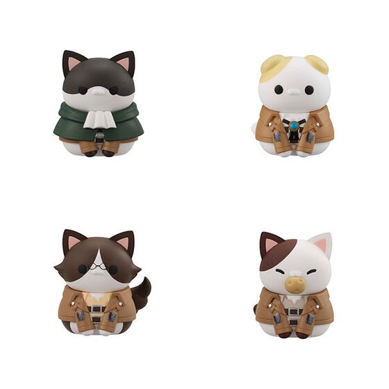 PRE-ORDER : MEGA CAT PROJECT Attack on Titan Nyanko Survey Corps Gathering Nyan! Set [Limited Benefits: Special Cat Can Mascot]