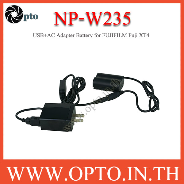NP-W235 USB+AC Adapter Battery for FUJIFILM Fuji XT4 แบตเตอรี่แบบเสียบปลั๊กไฟหรือUSB