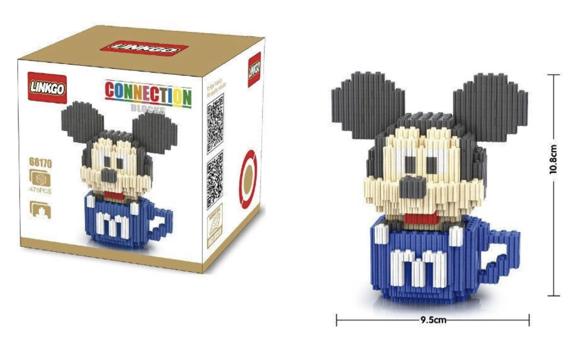 Linkgo 68170-68171 Disney in glass (แบบเฟือง)