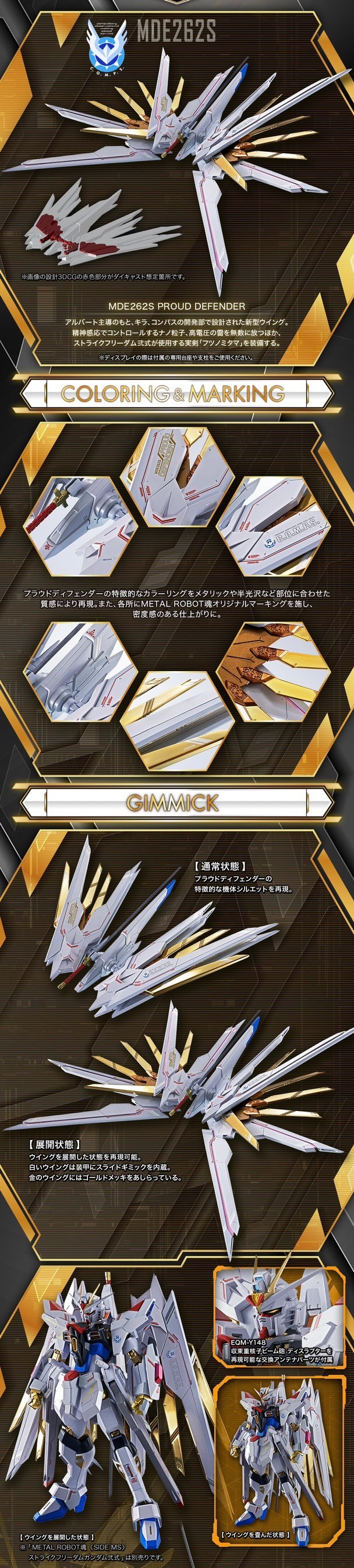 PRE-ORDER : METAL ROBOT Soul <SIDE MS> Proud Defender & Effect Parts Set