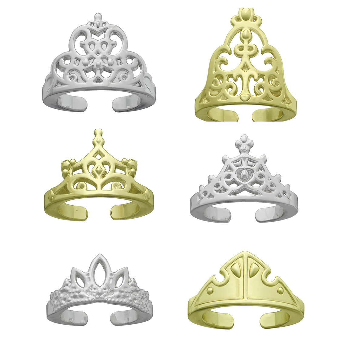 $ Disney Princess Royal Tiara Ring Selection