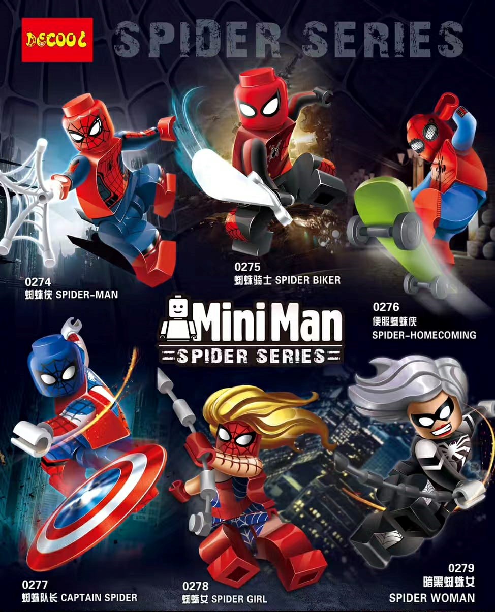 Decool 0274-0279 MiniMan Spider Series
