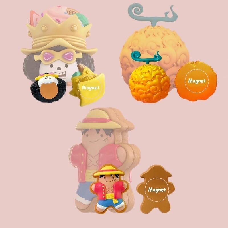 แม่เหล็กติดตู้เย็น 1 กล่อง ได้ 4 ตัว | One Piece - Dessert Carnival Sweet Bean Series (Magnetic) by Win Main