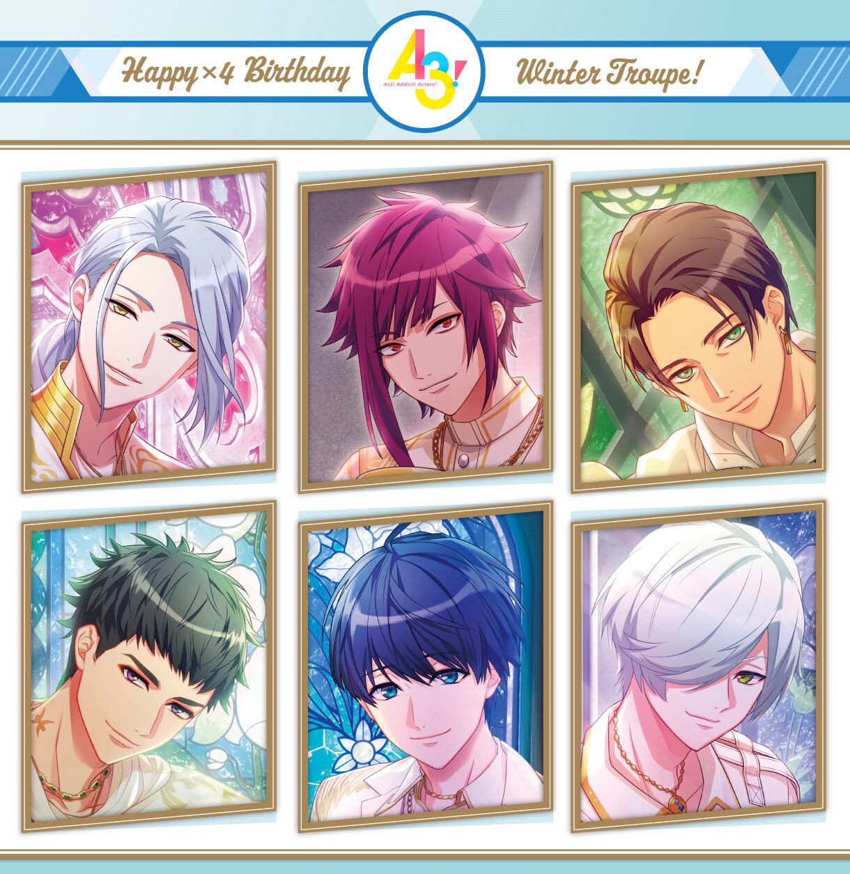 PRE-ORDER : A3! Hologram Can Badge ~Happy × 4 Birthday Winter Troupe!~