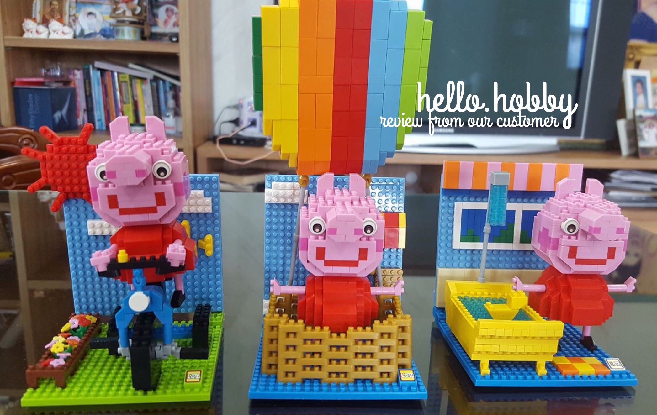 Loz 9745 Peppa Pig Riding Bicycle 460pcs