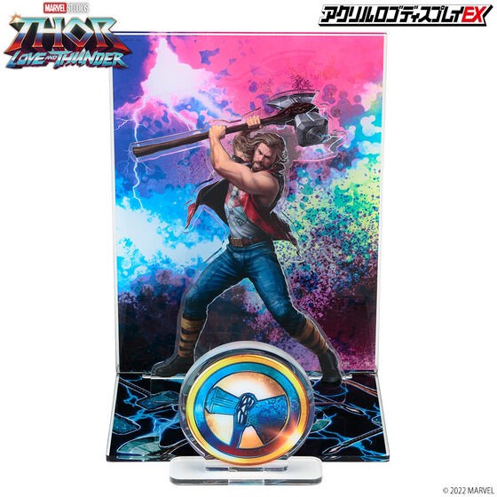PRE-ORDER : Acrylic Logo Display EX MARVEL Thor: Love and Thunder Storm Breaker / Mjolnir Mark