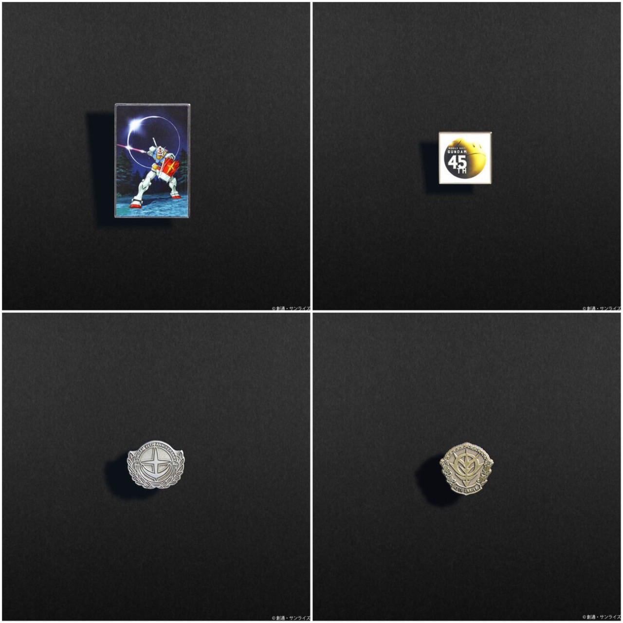PRE-ORDER : STRICT-G "Mobile Suit Gundam" Gundam Series 45th/30th Anniversary Pin Set