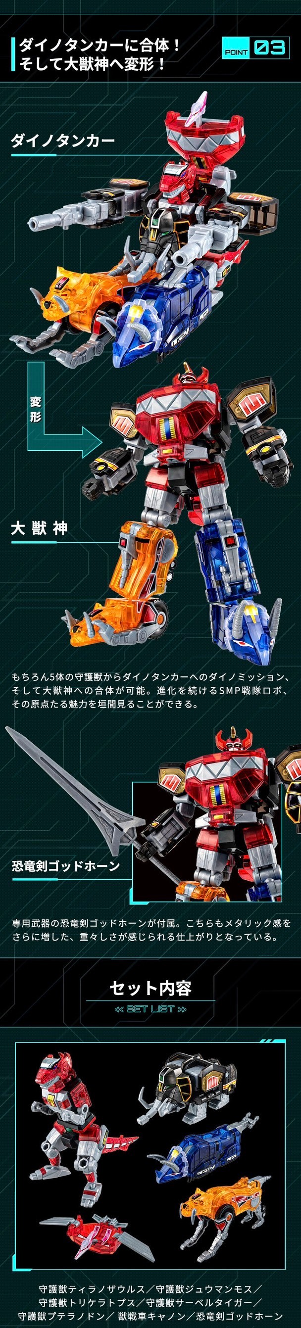 PRE-ORDER : SMP [SHOKUGAN MODELING PROJECT] Shinka Gattai Daizyuzin Clear Color Ver.