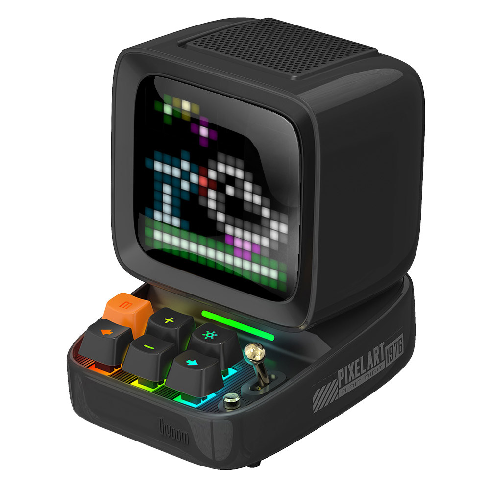 Divoom Ditoo Pro ลำโพง Bluetooth Pixel Art Mechanical Button สีดำ Black