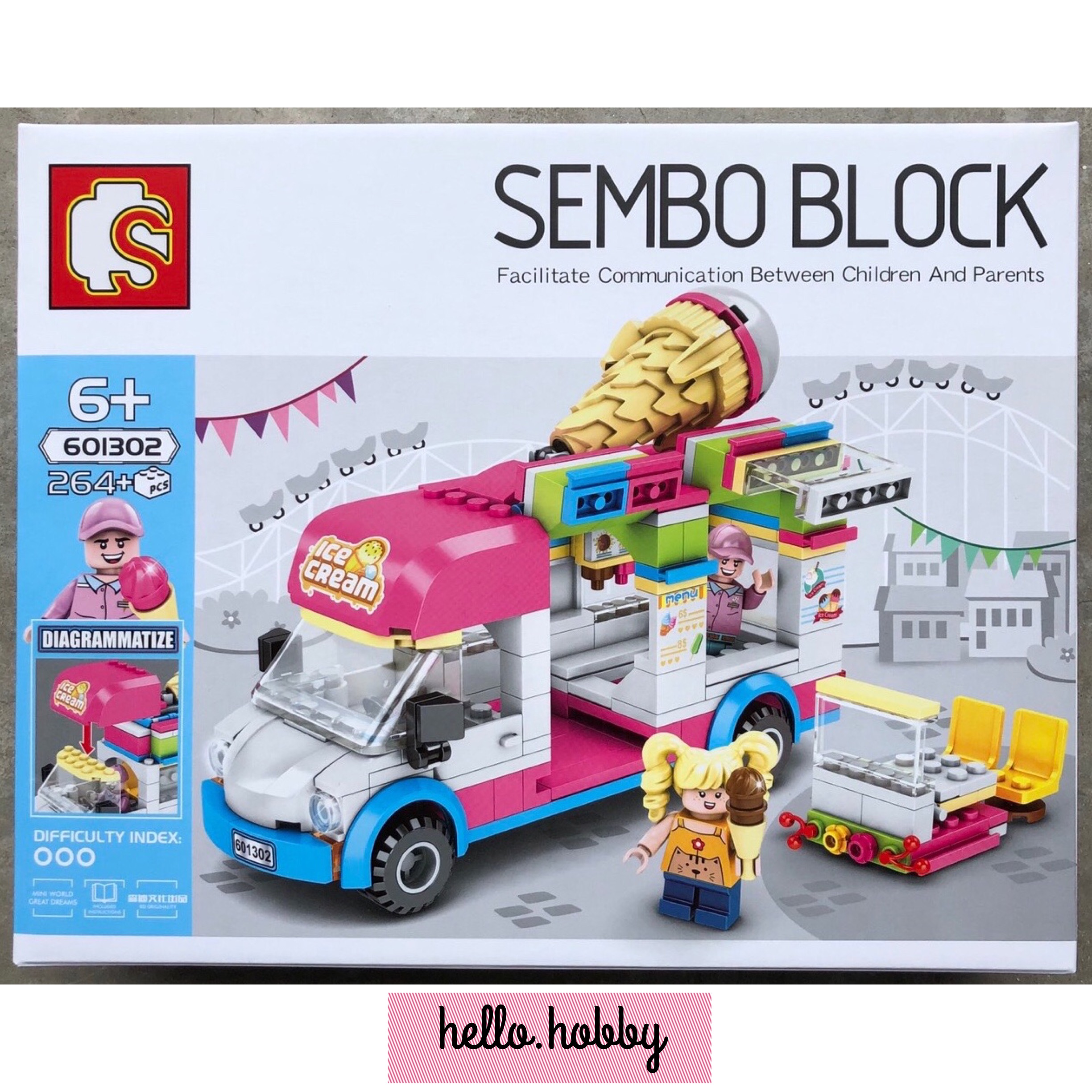Sembo block 601302 Ice Cream Truck 264pcs