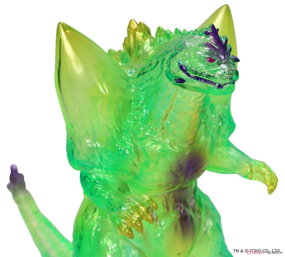 Godzilla - CCP Middle Size Series Godzilla EX Vol.3 SpaceGodzilla Clear Green Ver. Soft Vinyl (Lot JP) by CCP