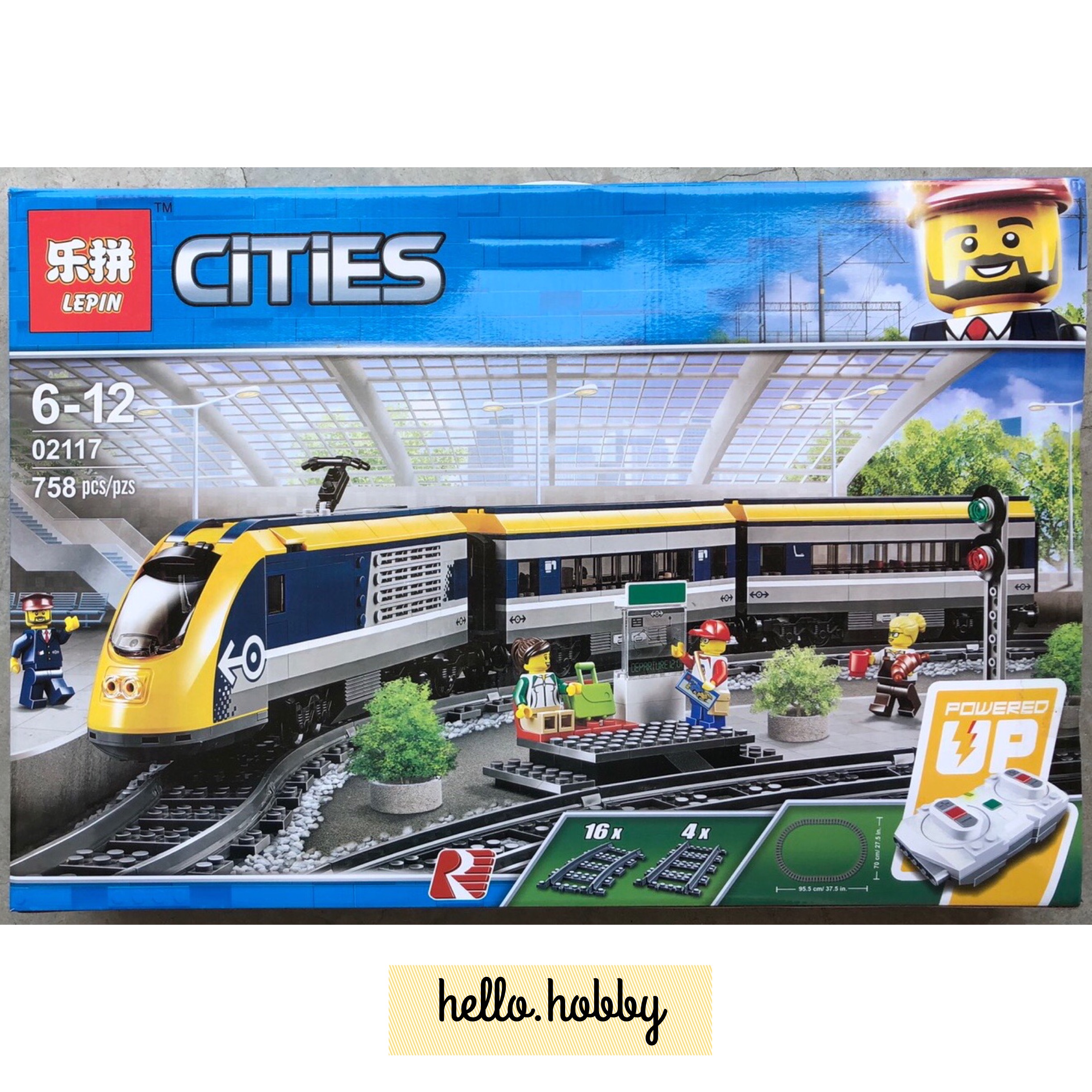 Lepin 02117 Passenger Train 758pcs (มีรางวิ่งได้บังคับผ่านบลูทูธ)