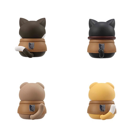 PRE-ORDER : MEGA CAT PROJECT Attack on Titan Nyanko Survey Corps Gathering Nyan! Set [Limited Benefits: Special Cat Can Mascot]