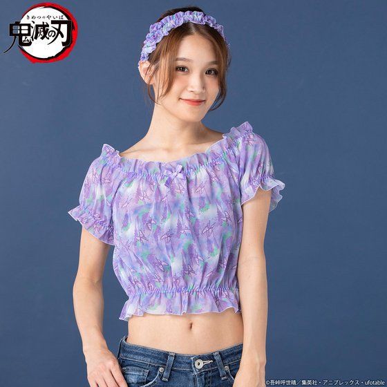 PRE-ORDER : Demon Slayer: Kimetsu no Yaiba Relaxing Wear Series Off-shoulder Tops