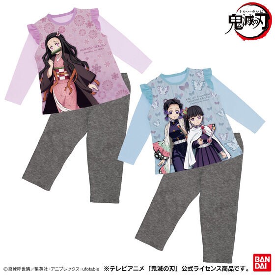 PRE-ORDER : Demon Slayer: Kimetsu no Yaiba Smooth Real Print Pajamas Girl 22SS