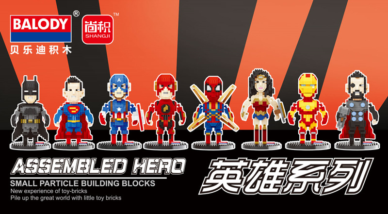 Balody 18100 1-8 Super Heroes