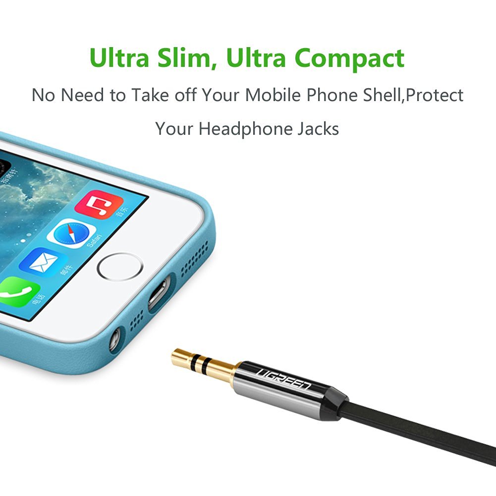 ugreen สาย aux คุณภาพดีสีดำ ความยาว 50,100,150ซม.