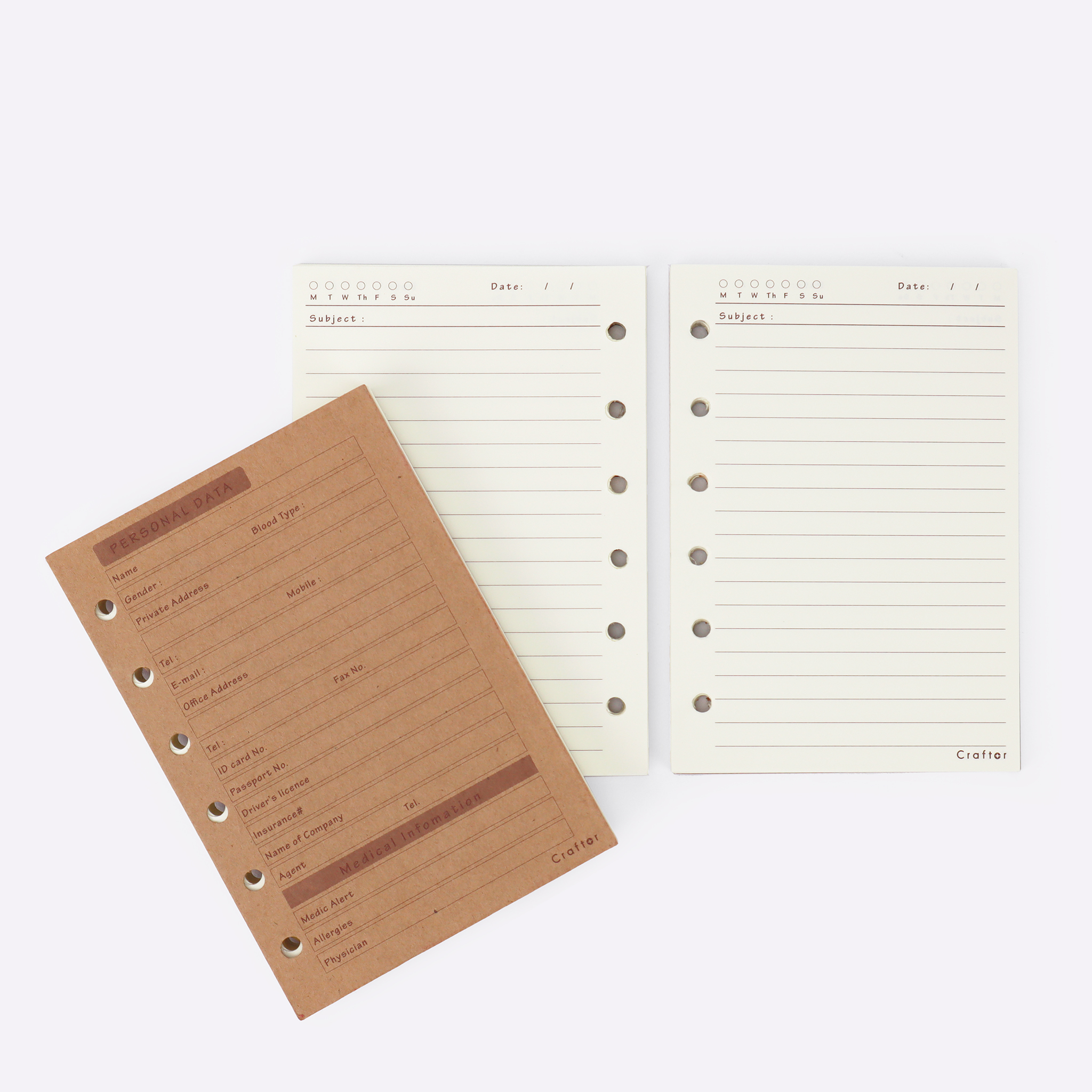 รีฟิลสมุดออร์กาไนเซอร์ขนาดA6 รุ่น Refill for Organizer S(A6)