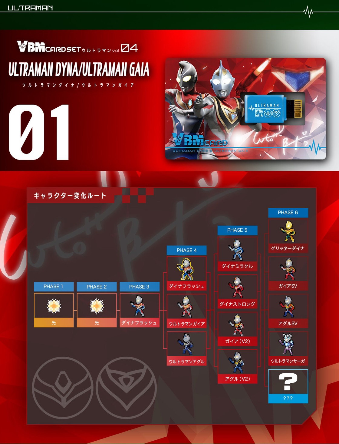 PRE-ORDER : VBM Card Set Ultraman vol.4 Ultraman Dyna / Ultraman Gaia & Gomora