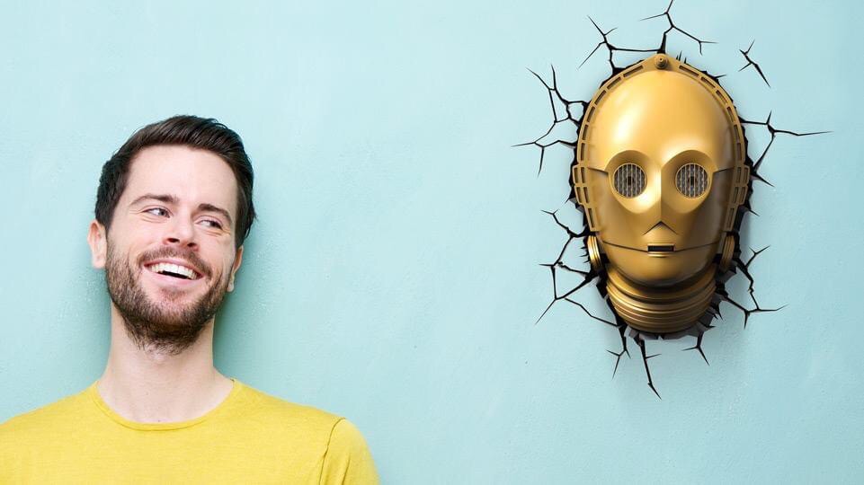 โคมไฟติดผนัง 3D - Star Wars - C-3PO 3D Deco LED Light by 3D Light FX