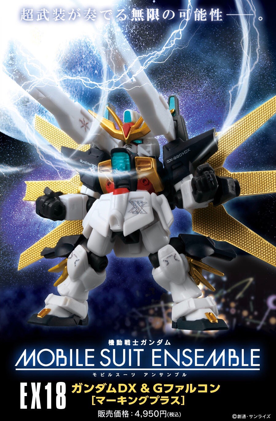 PRE-ORDER : MOBILE SUIT ENSEMBLE EX18 Gundam DX & G Falcon Marking Plus Set