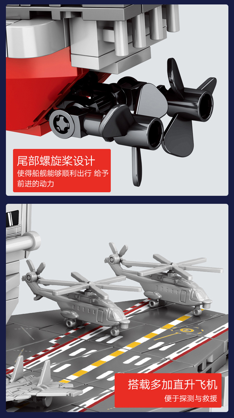 Sembo Block 202040 PLA' Navy Shandong 458pcs