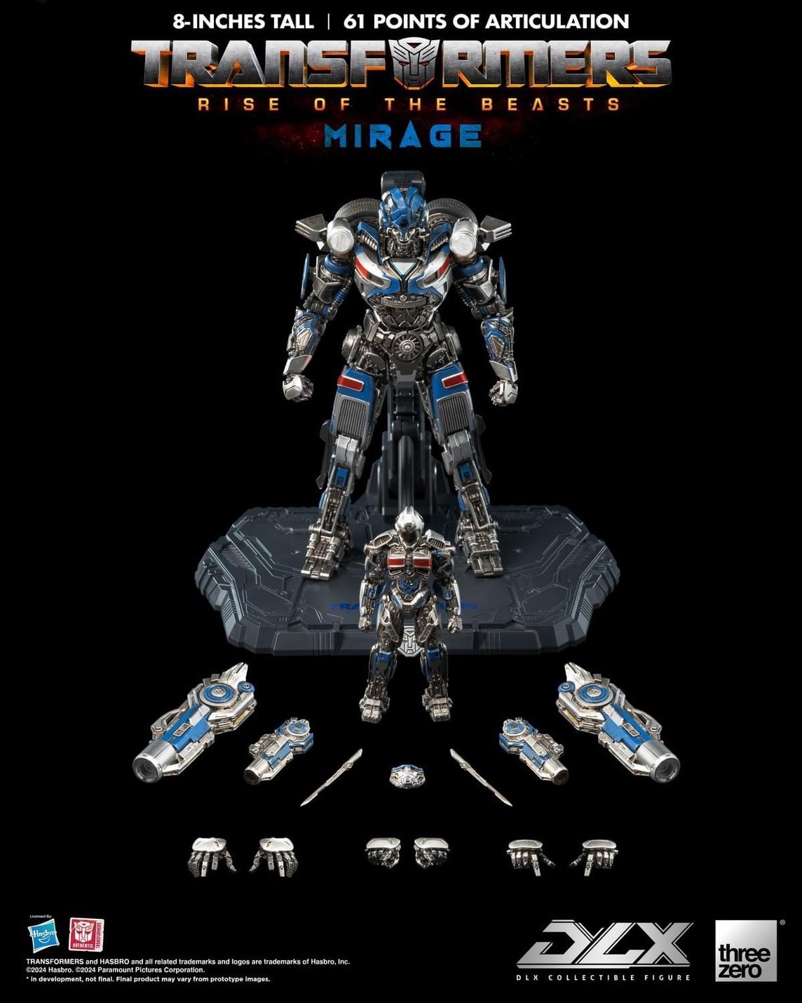 Pre-order : Transformers: Rise of the Beasts DLX Mirage Action Figure by ThreeZero