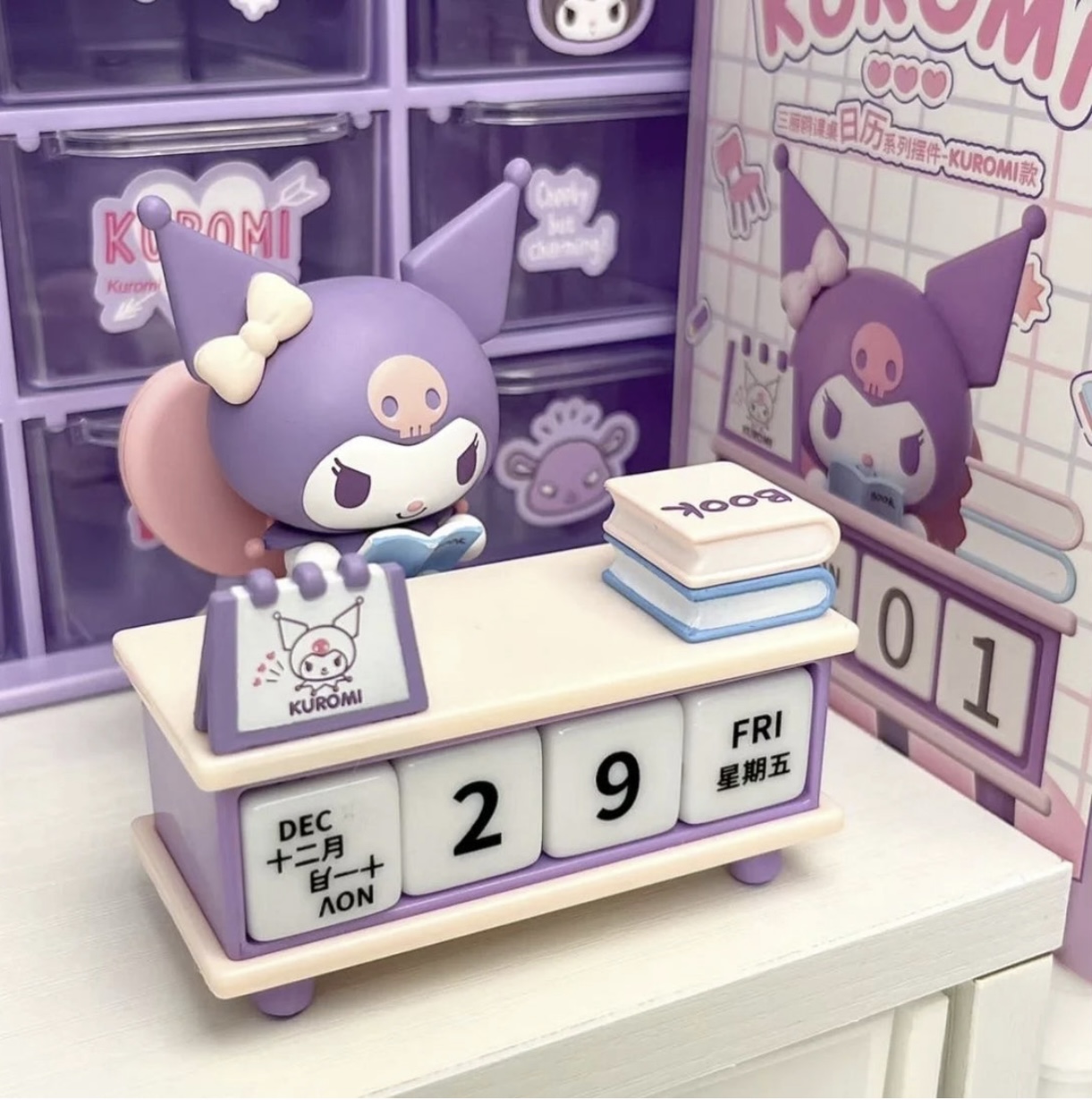 ปฏิทินตั้งโต๊ะ ลิขสิทธิ์แท้ Sanrio Desktop Calendar Kuromi by Langbowang