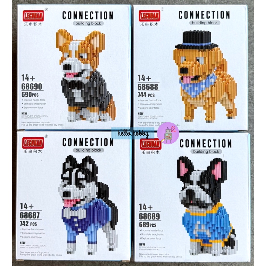 ตัวต่อนาโน Size XL - Lechuan 68687 - 68690 Dog in a Suit