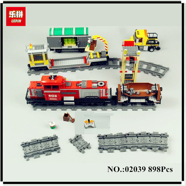 Lepin 02039 Red Cargo Train 898pcs