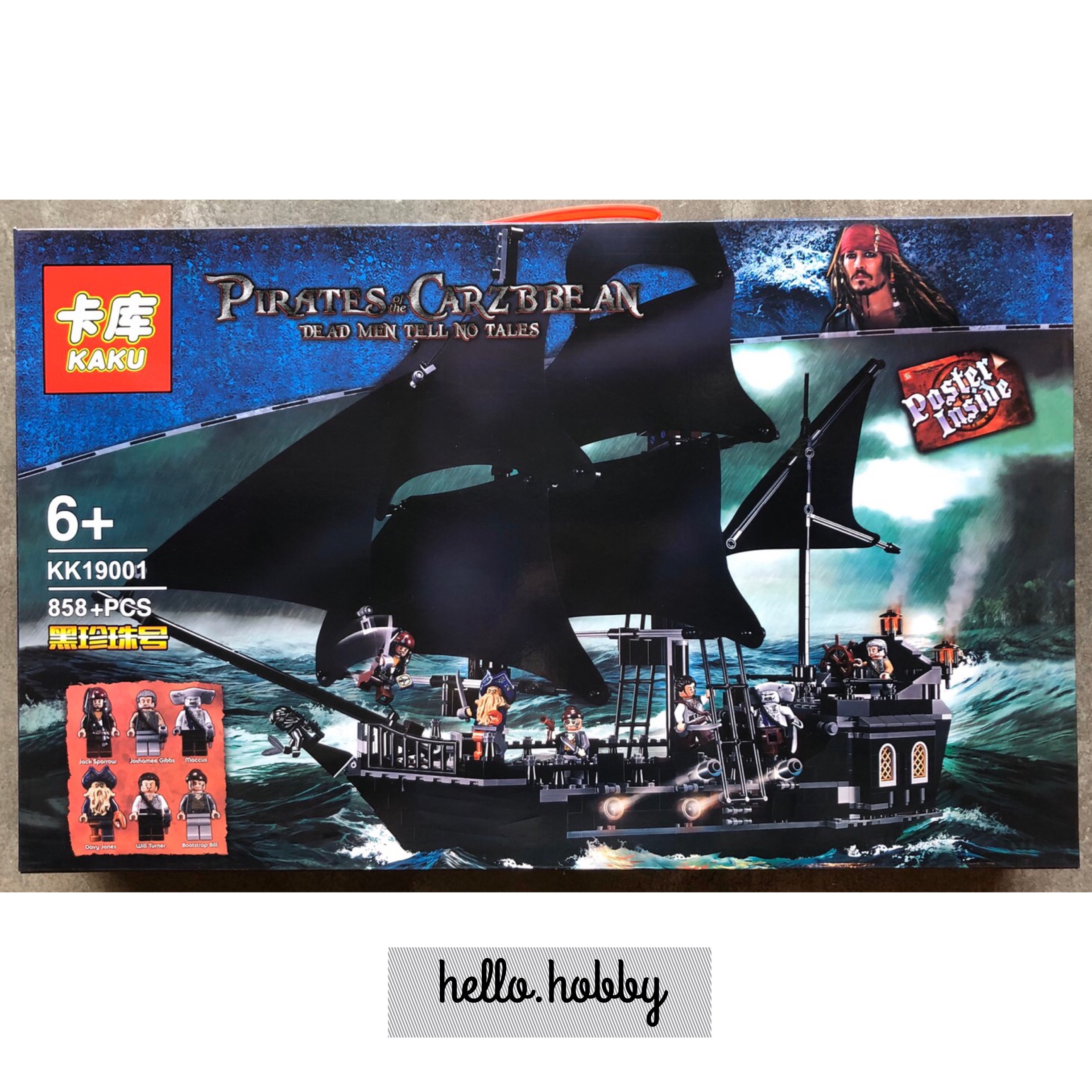Kaku kk19001 Pirates of the Carribbeans The Black Pearl 858pcs