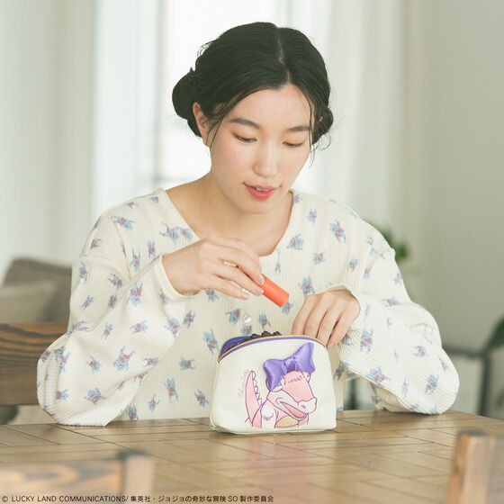 PRE-ORDER : ONOFFY FREE × JoJo's Bizarre Adventure: Stone Ocean Charlotte-chan Embroidery Pouch