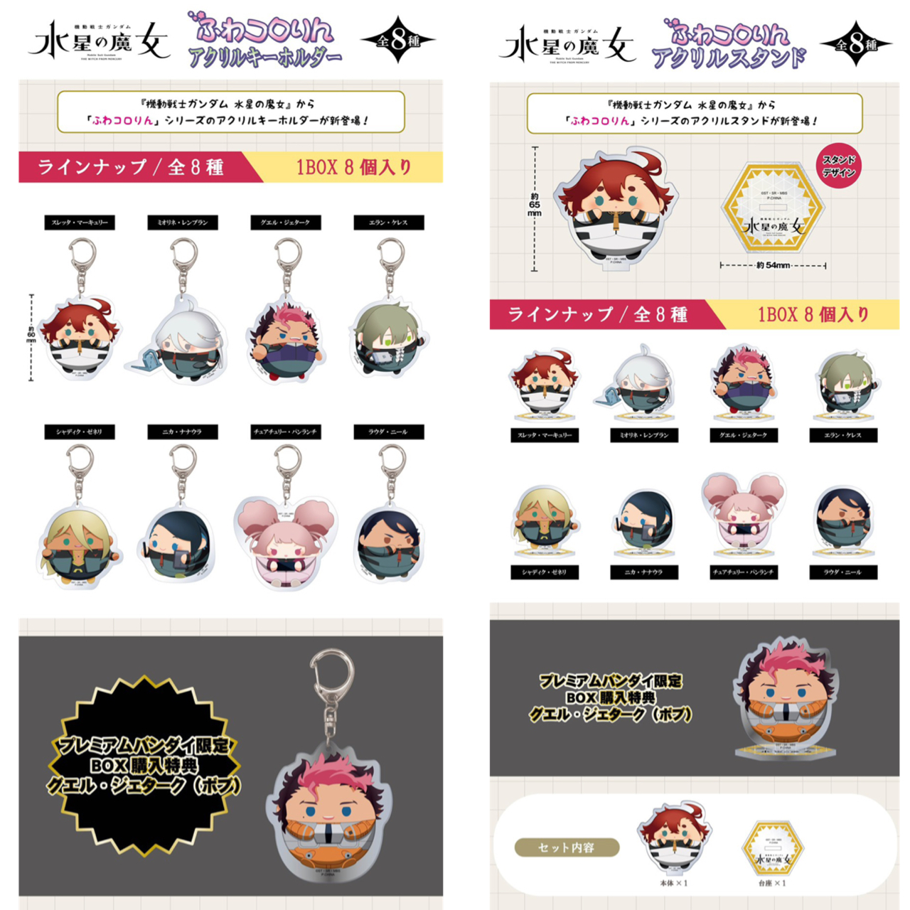 PRE-ORDER : Mobile Suit Gundam The Witch from Mercury Fuwakororin Acrylic Keychain / Stand