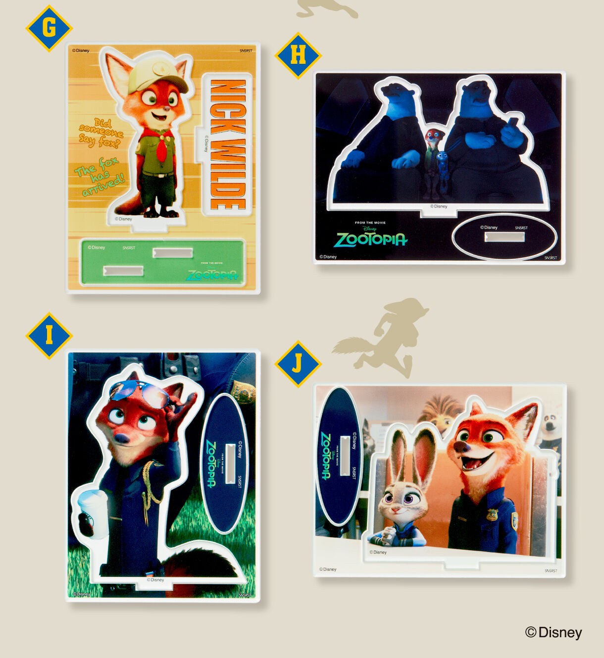 PRE-ORDER : Zootopia Acrylic Stand (10 types in total) (Random)
