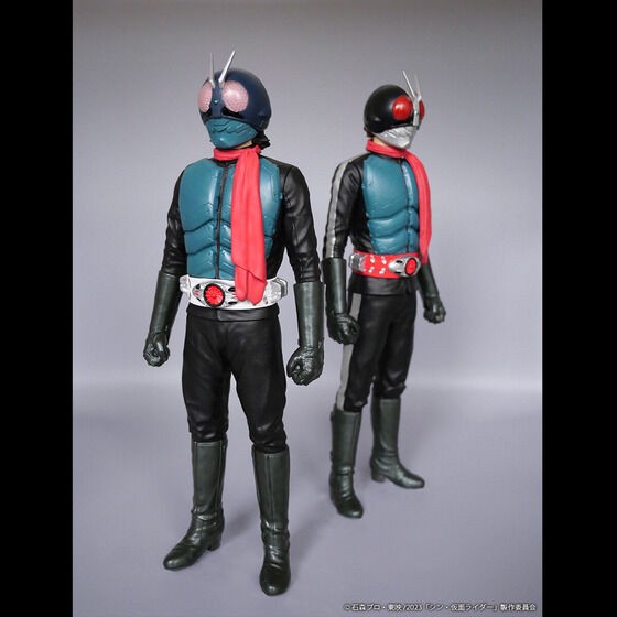 PRE-ORDER : Jumbo Sofubi Figure Kamen Rider/Kamen Rider No.2 (Shin Kamen Rider) W Pack