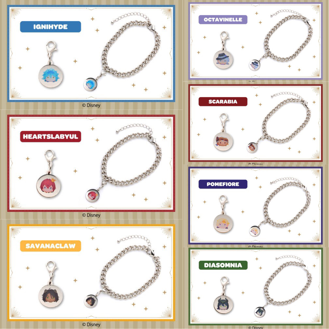 PRE-ORDER : Disney Twisted Wonderland Tsum Tsum Charm Bracelet