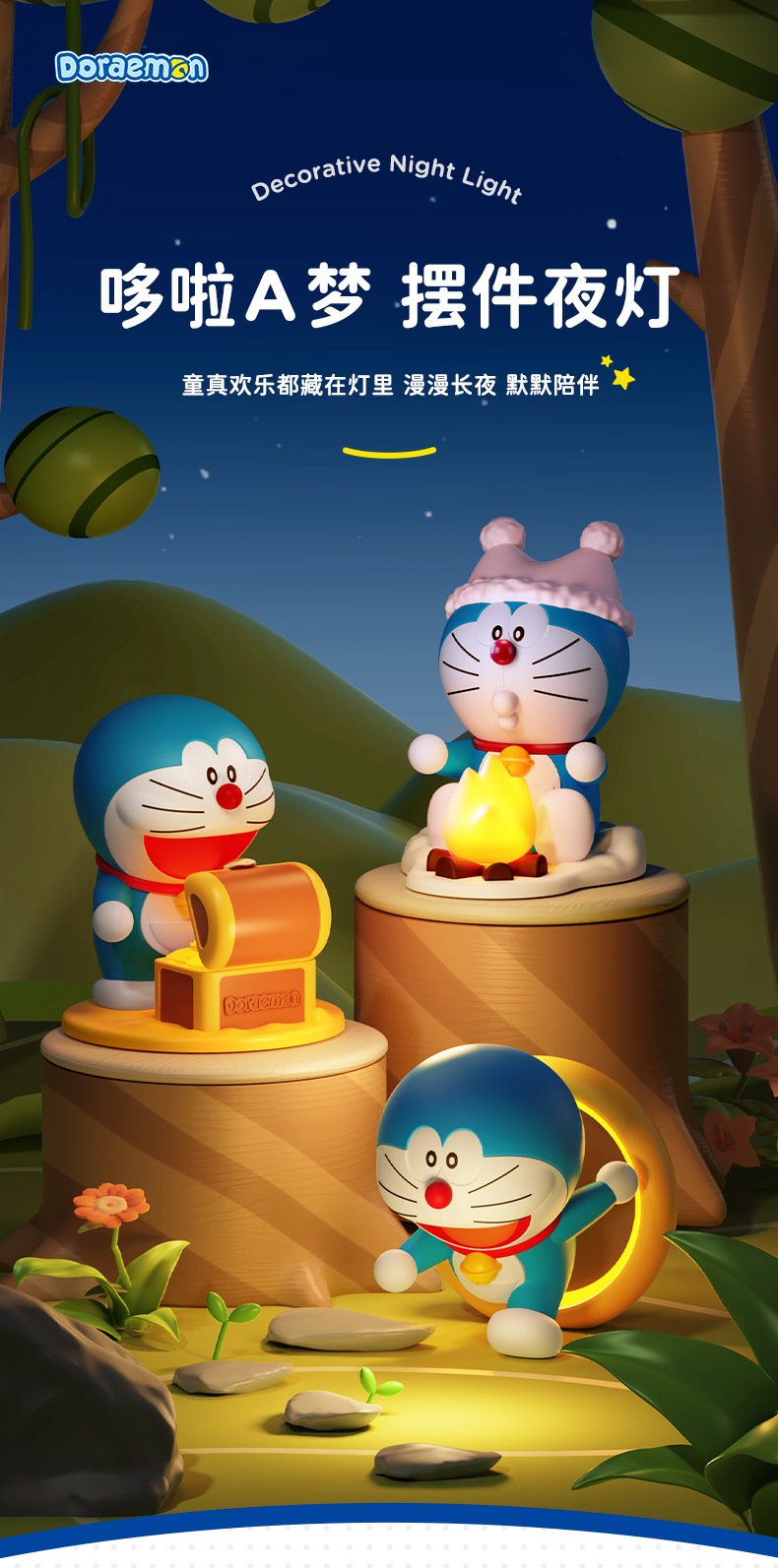 โคมไฟ โดราเอม่อน ลิขสิทธิ์แท้ Doraemon Decorative Night Light
