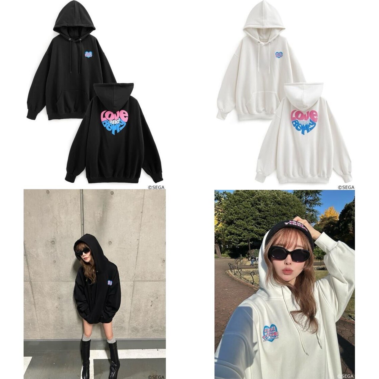 PRE-ORDER : Love and Berry: Dress Up and Dance! x GRL Heart Logo Big Hoodie