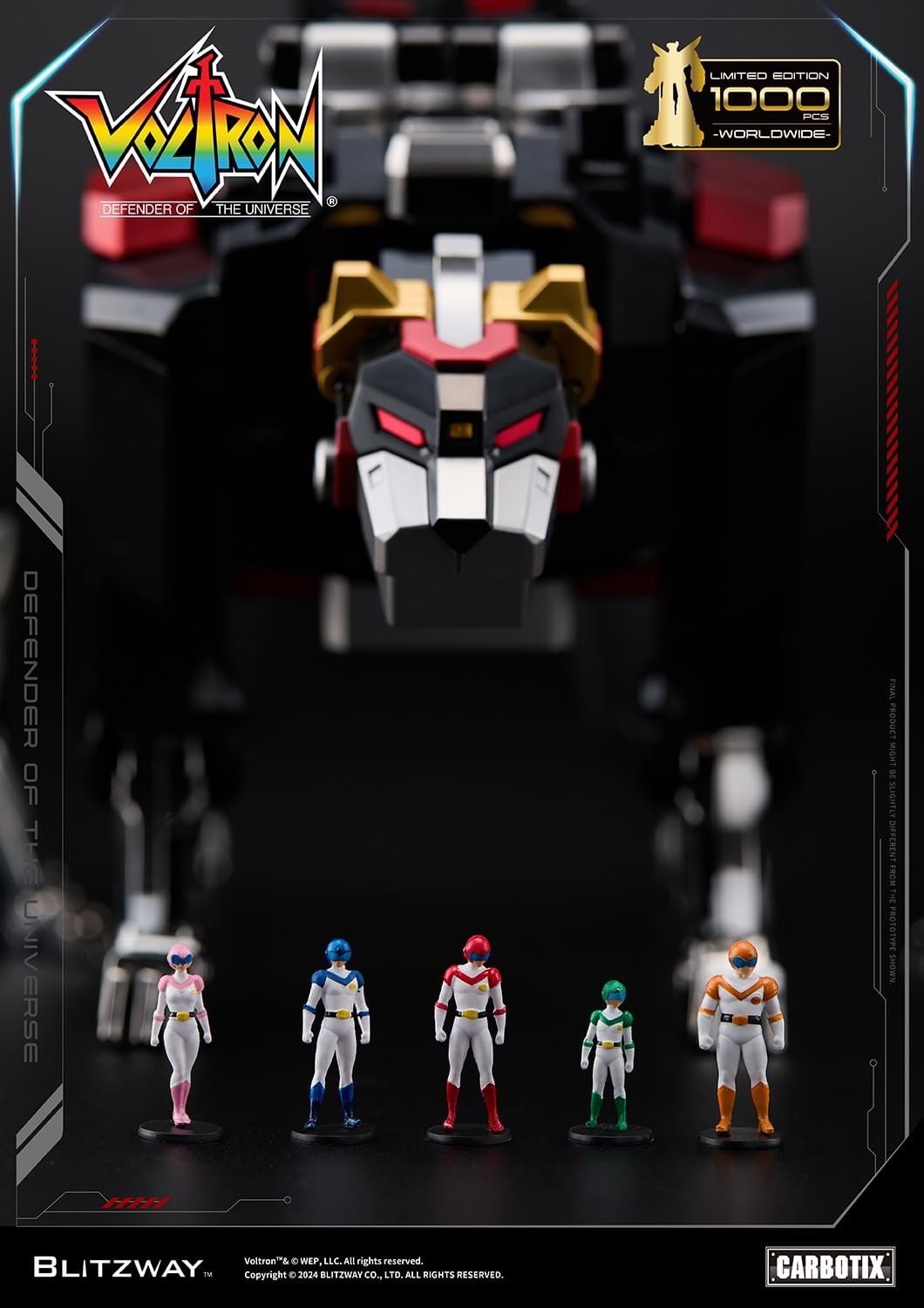 Pre-order : *Limited 1,000 pcs* Carbotix Black Voltron + base by Blitzway