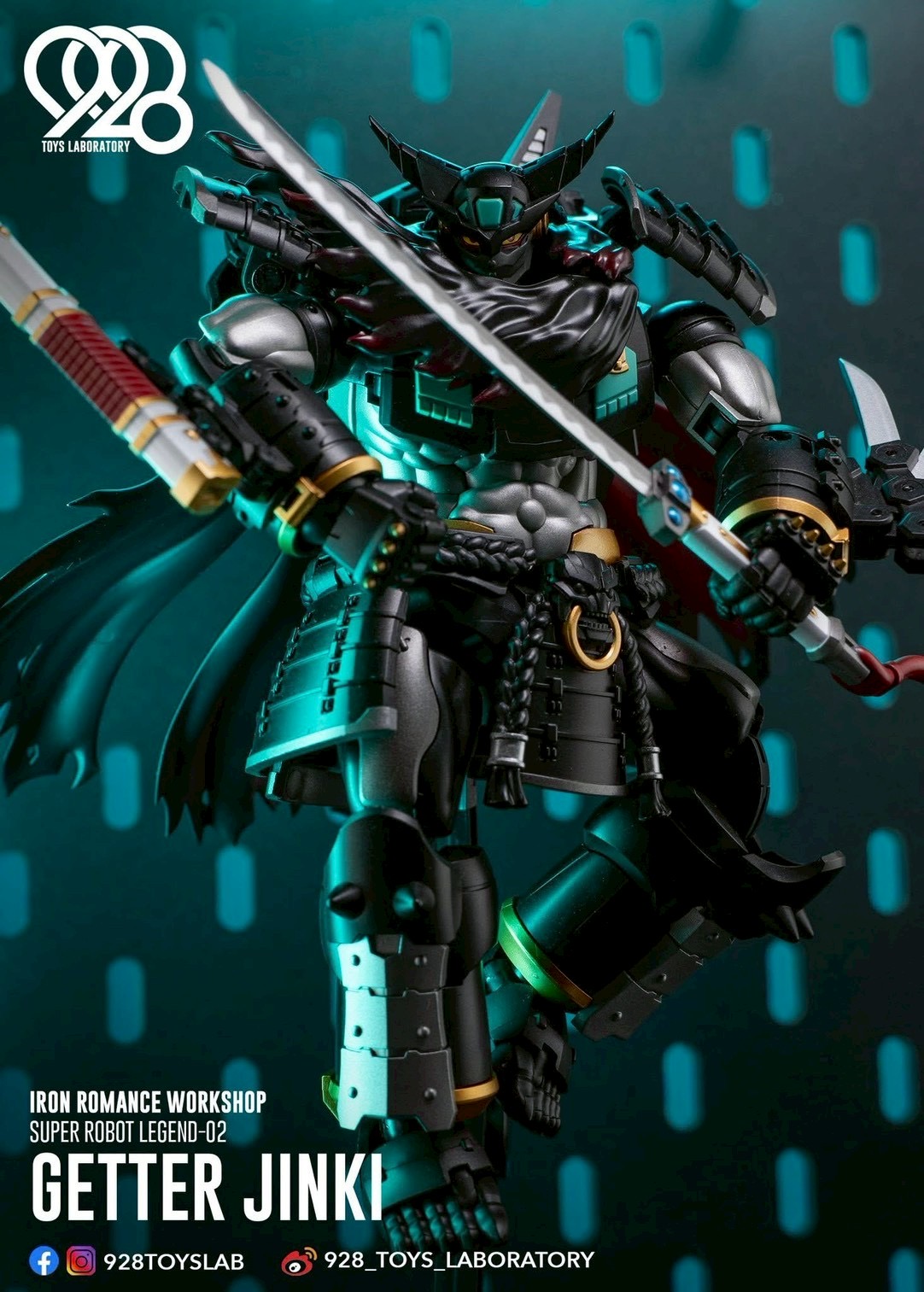 Super Robot Legend - Black Getter JINKI Deformable Movable Figure by Dragon Horse x Iron Romance Workshop