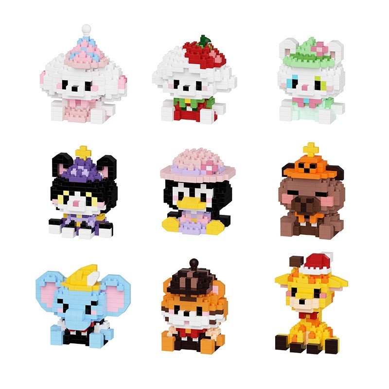 ตัวต่อนาโน Size M - Mekansm K279-287 Happy Animal Cute Zoo