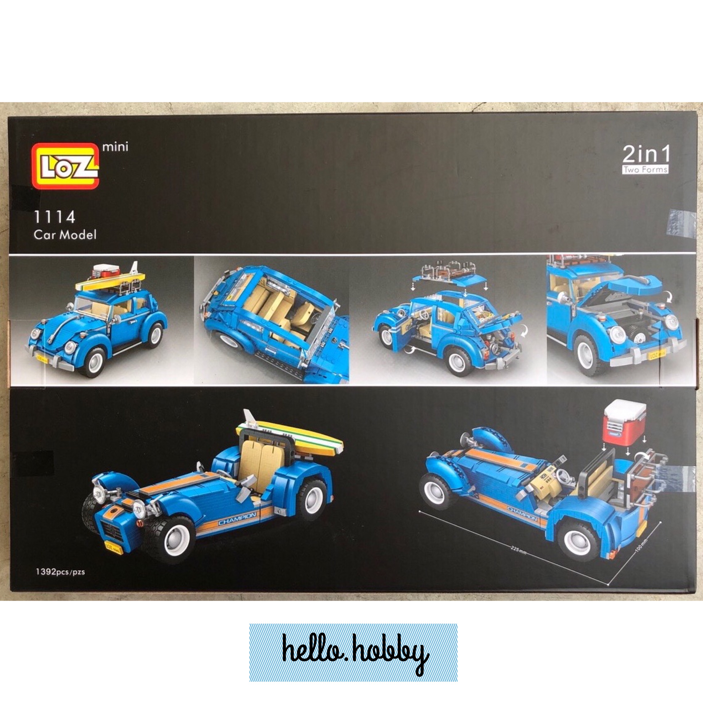 Loz 1114 Blue Beach Car 2 in 1 1392pcs