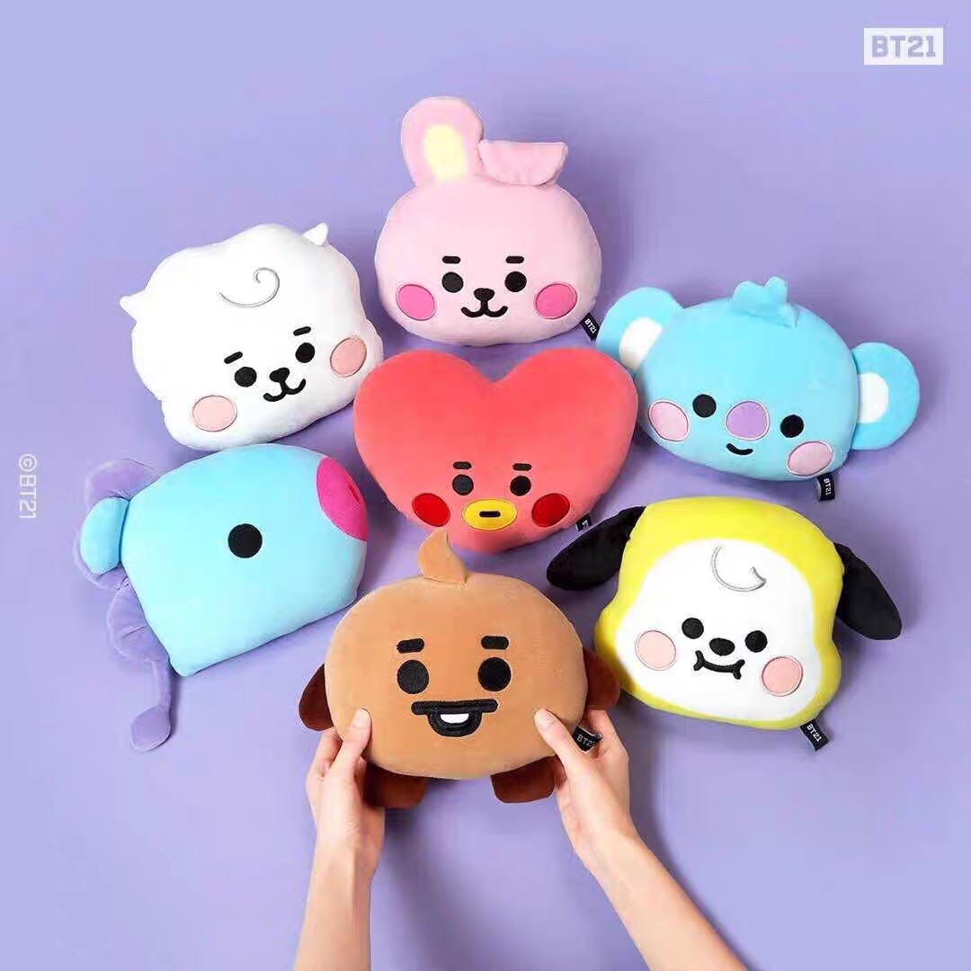 หมอนรองคอ BT21 ติดเบาะรถ/เก้าอี้