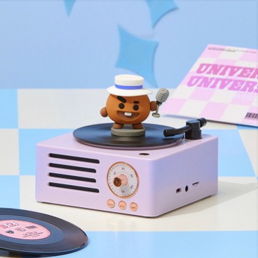 ลำโพงบลูทูธ - BT21 Turntable Bluetooth Speaker and Radio by Line Friends